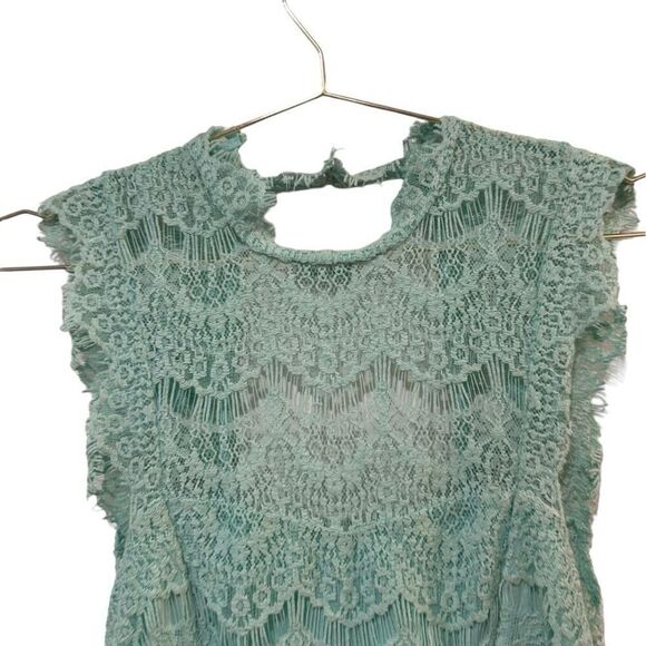 Intimately Free People Daydream Lace Open Back Bodycon Dress Mint Green Medium - Picture 8 of 13